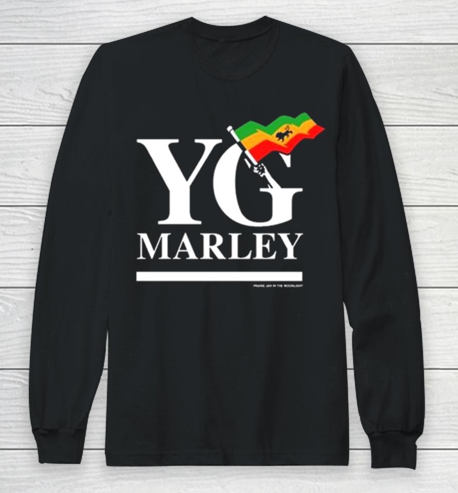 Yg Marley Flag Logo Praise Jah In The Moonlight Long Sleeve T-Shirt
