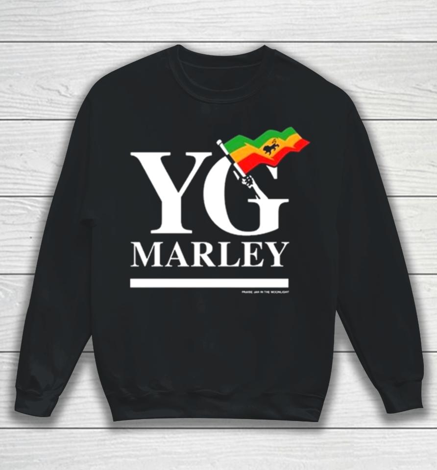 Yg Marley Flag Logo Praise Jah In The Moonlight Sweatshirt