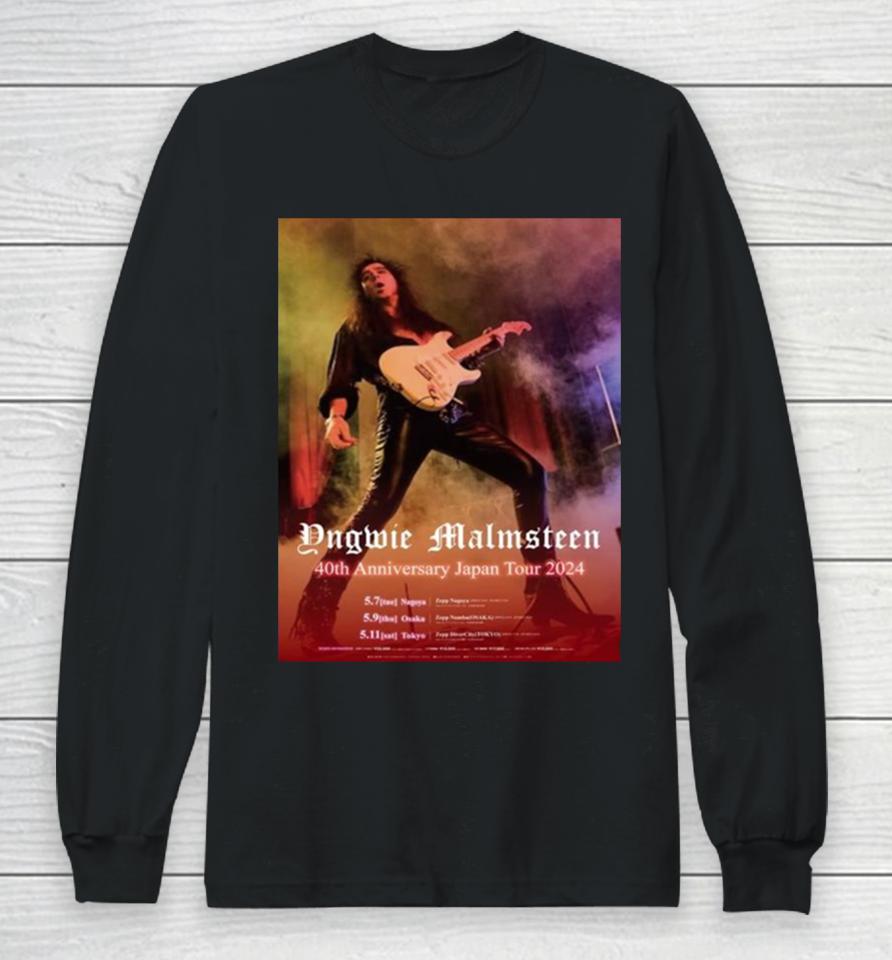 Yngwie Malmsteen Show 40Th Anniversary Japan Tour 2024 Long Sleeve T-Shirt