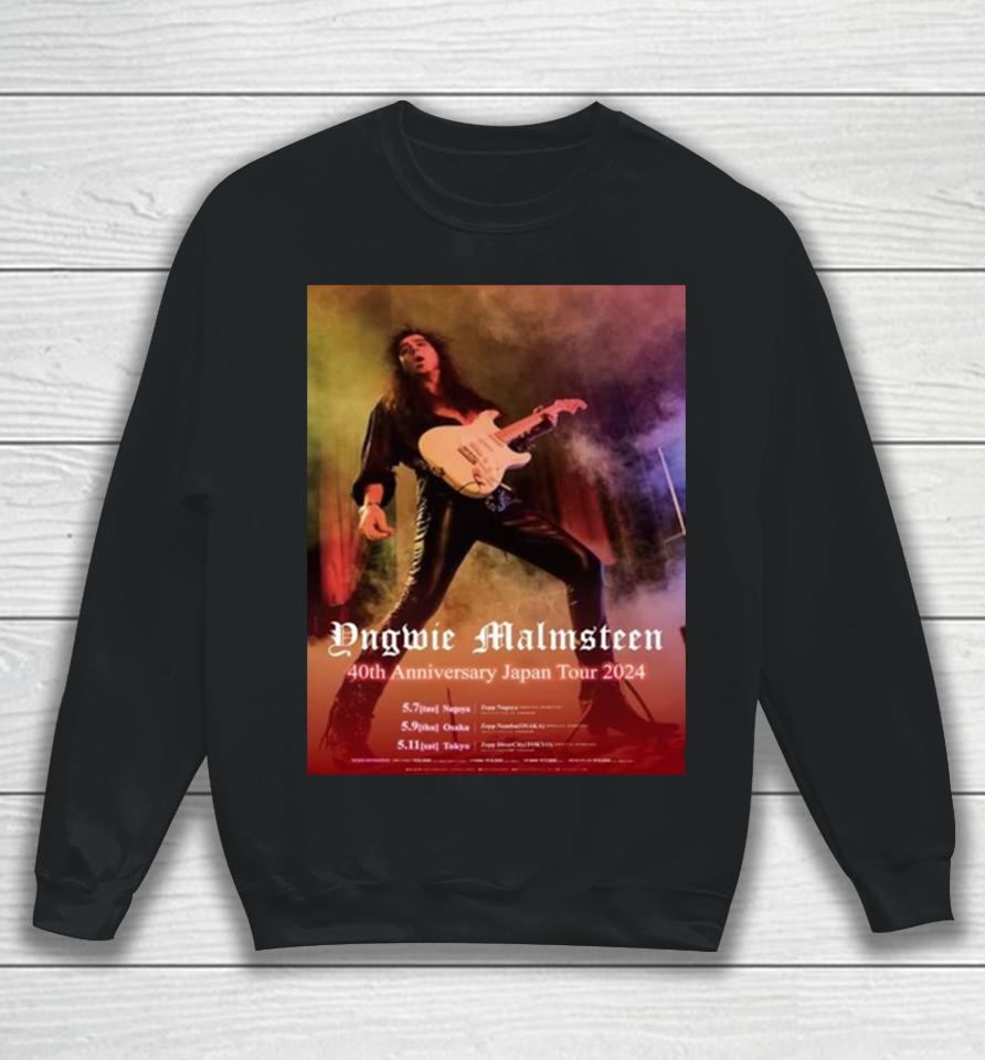 Yngwie Malmsteen Show 40Th Anniversary Japan Tour 2024 Sweatshirt