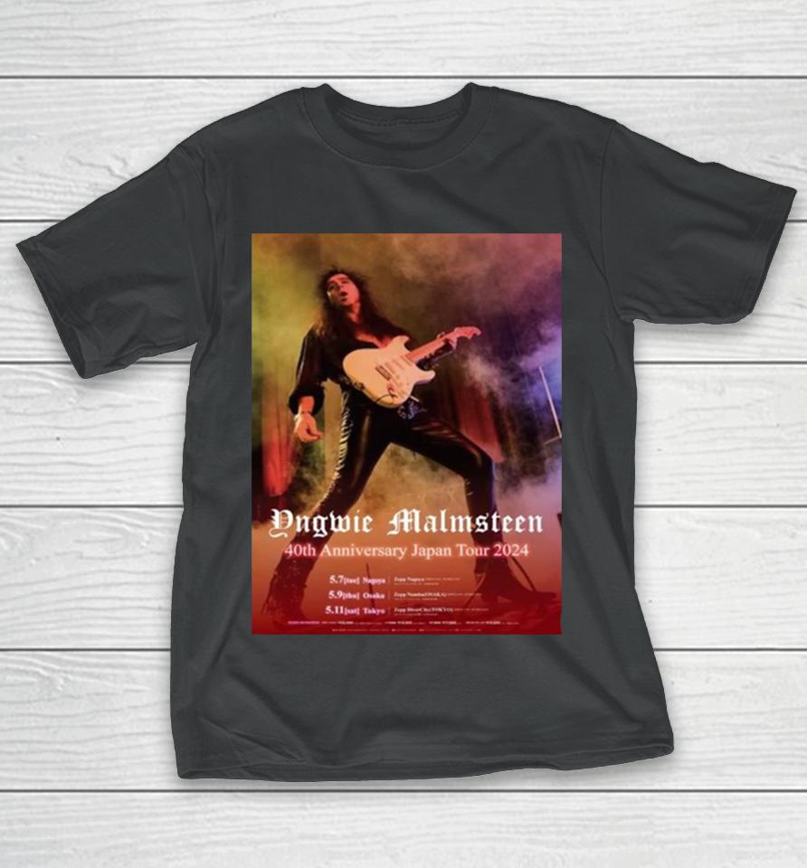 Yngwie Malmsteen Show 40Th Anniversary Japan Tour 2024 T-Shirt