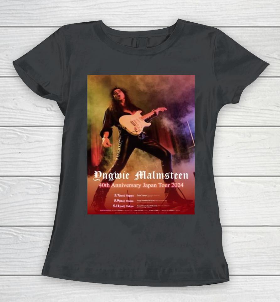Yngwie Malmsteen Show 40Th Anniversary Japan Tour 2024 Women T-Shirt