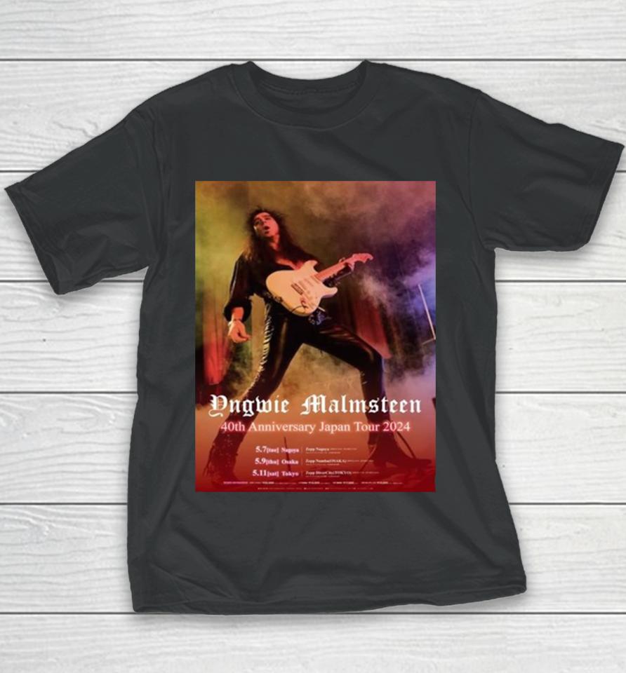 Yngwie Malmsteen Show 40Th Anniversary Japan Tour 2024 Youth T-Shirt