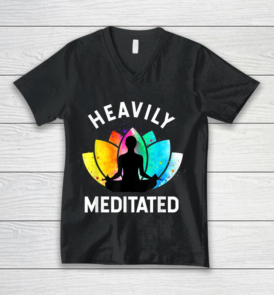 Yoga Heavily Meditated Unisex V-Neck T-Shirt