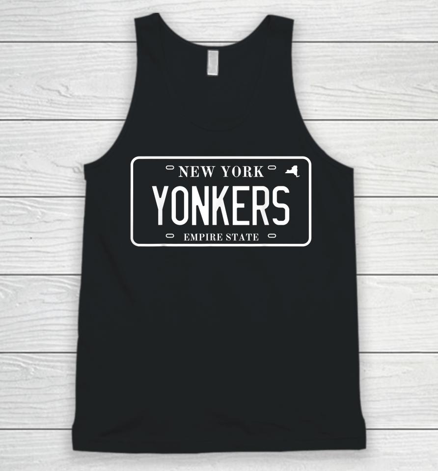 Yonkers New York License Plate, Ny Yonkers Unisex Tank Top