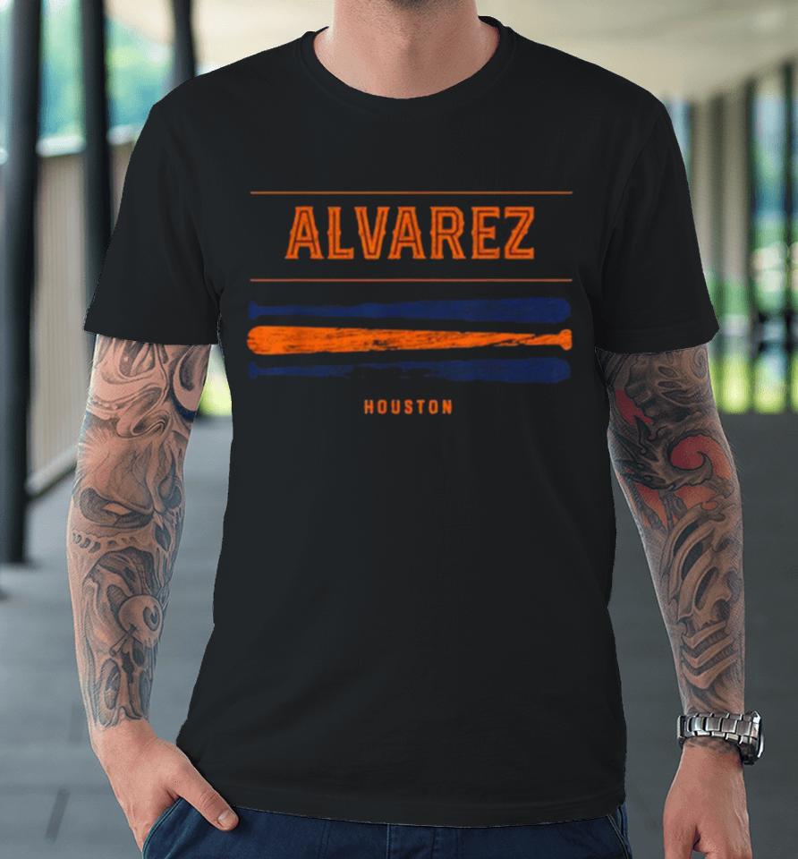 Yordan Alvarez Vintage Baseball Bat Gameday 2023 Houston Astros Premium T-Shirt