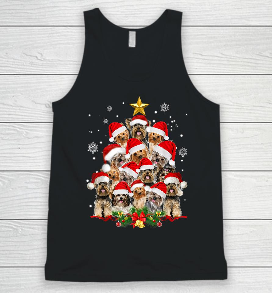 Yorkie Christmas Tree Funny Xmas Gifts Unisex Tank Top