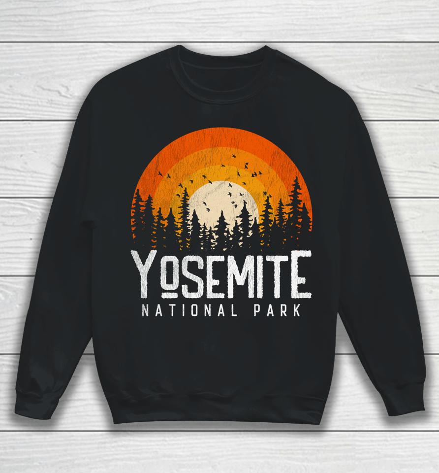 Yosemite Shirt Us National Park Retro Style Vintage 70S 80S Sweatshirt