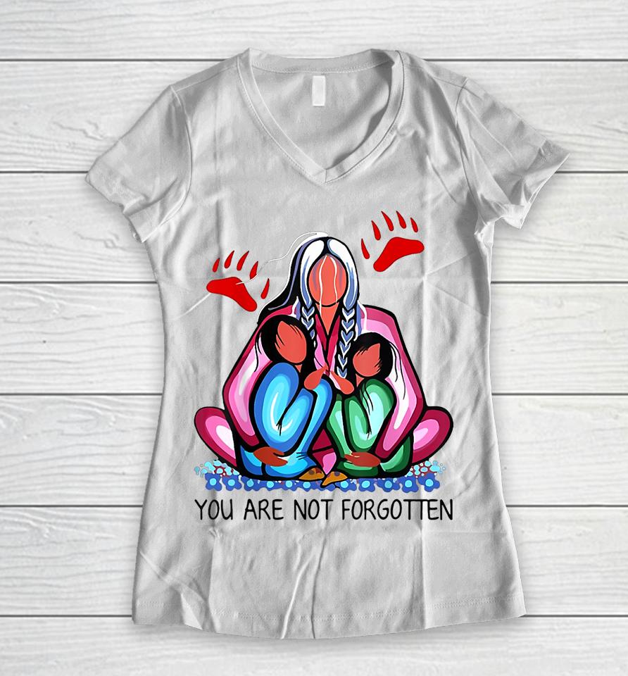 You Day Are Not Forgotten Native American Women V-Neck T-Shirt