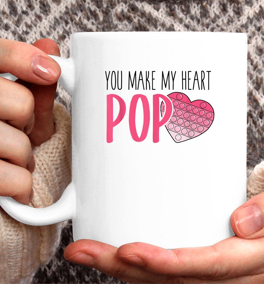 You Make My Heart Pop It Valentine's Day Coffee Mug
