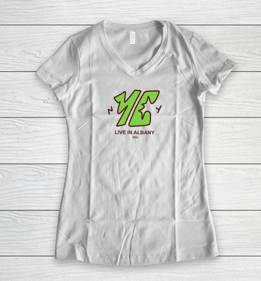 Young Culture Live In Albany Women V-Neck T-Shirt