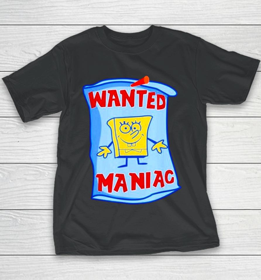 Young Mantis Wearing Wanted Maniac Youth T-Shirt