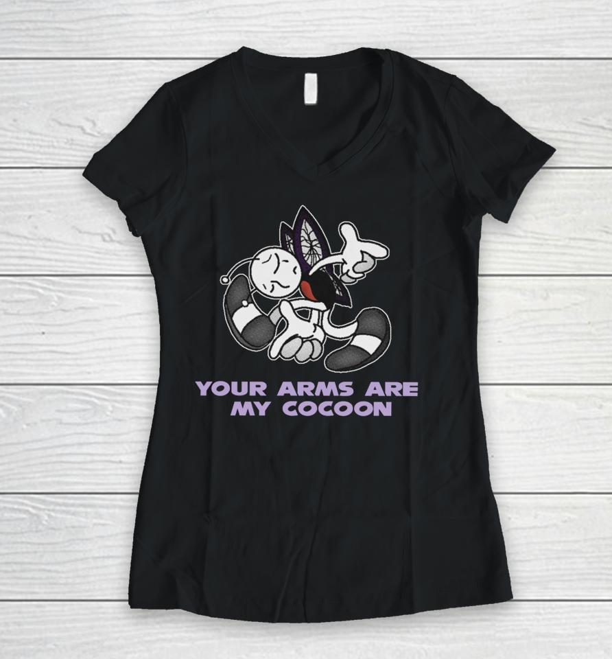 Your Arms Are My Cocoon Sonic Women V-Neck T-Shirt