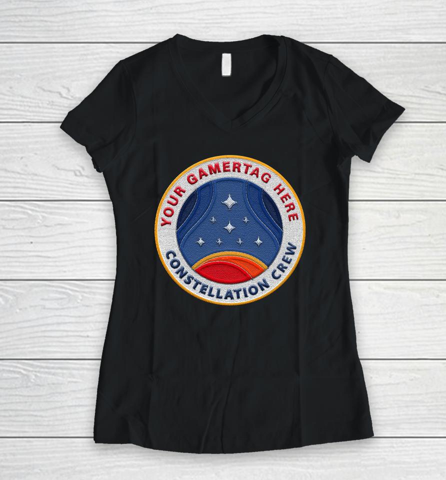 Your Gamertag Here Constellation Crew Women V-Neck T-Shirt