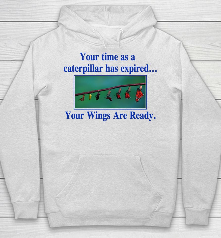 Your Time As A Caterpillar Has Expired Your Wings Are Ready Hoodie