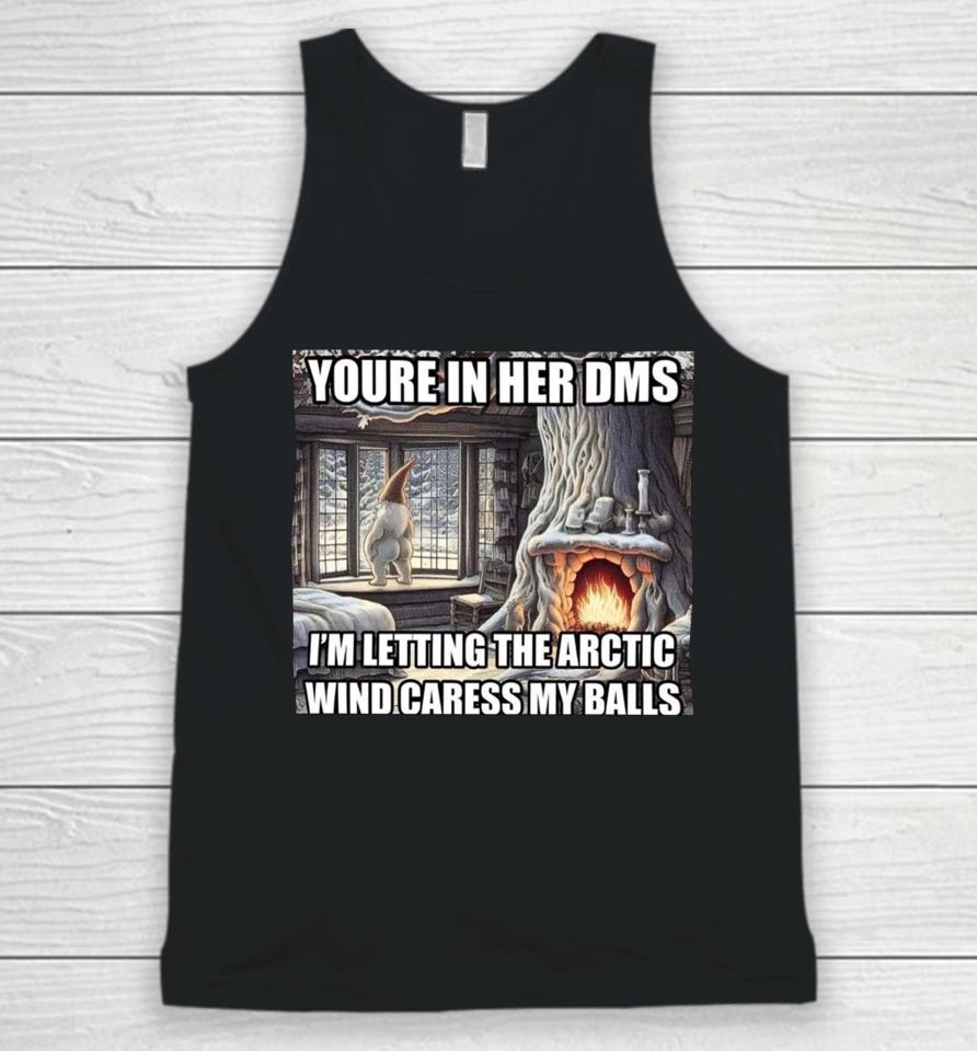 Youre In Her Dms I'm Letting The Arctic Wind Caress My Balls Unisex Tank Top
