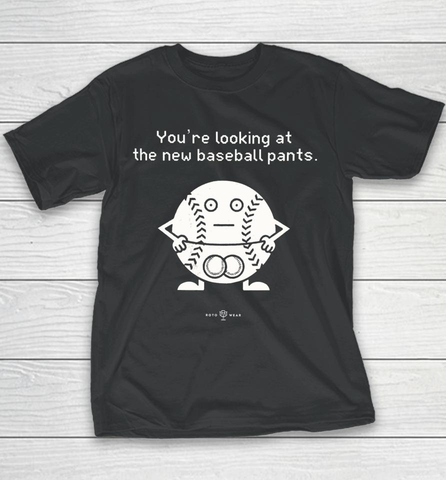 You're Looking At The News Baseball Pants Youth T-Shirt