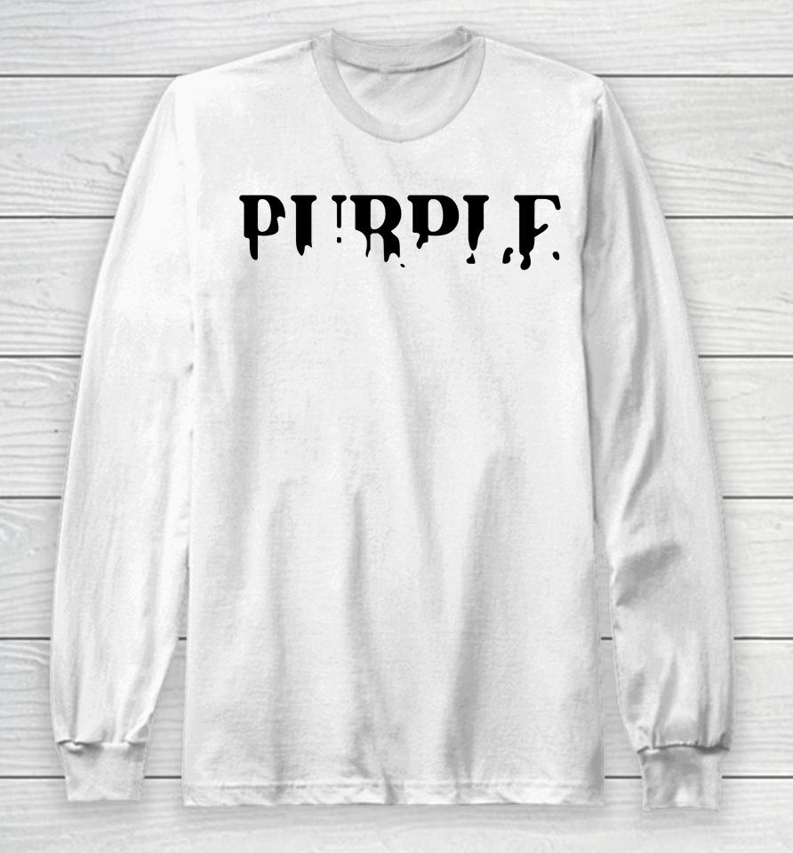 Yourrage Wearing Purple Long Sleeve T-Shirt