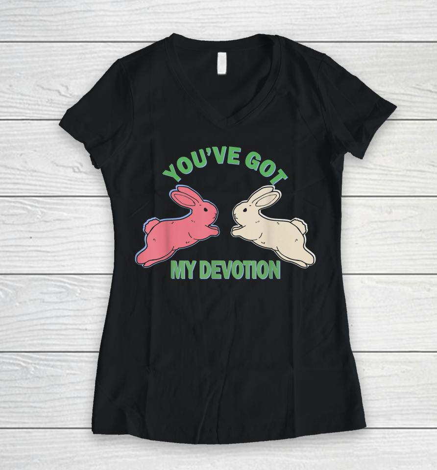 You've Got My Devotion Women V-Neck T-Shirt