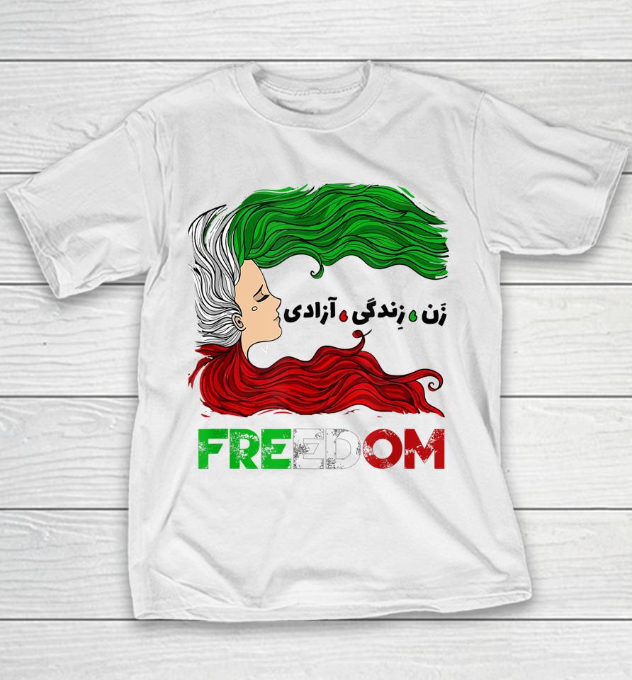 Zan Zendegi Azadi Iran Persian Woman Life Hair Freedom Youth T-Shirt