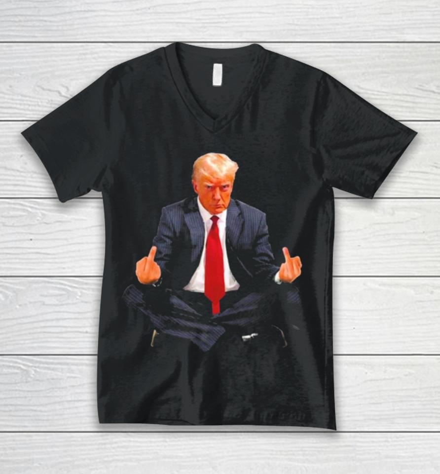 Zen Of Trump Meditation Unisex V-Neck T-Shirt