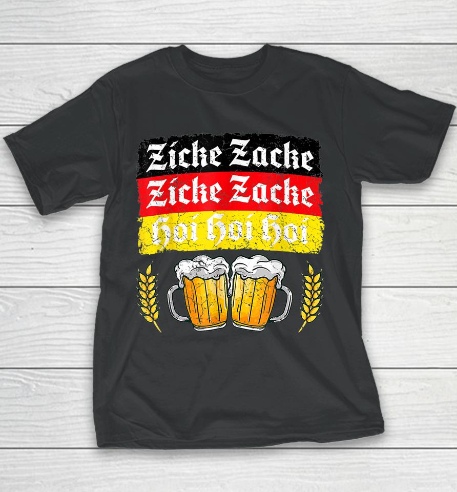 Zicke Zacke Hoi - Funny Germany Flag Oktoberfest German Youth T-Shirt