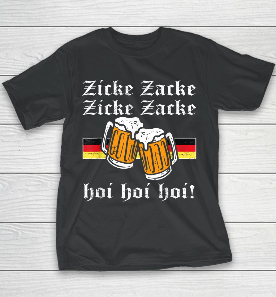 Zicke Zacke Hoi Germany Flag Oktoberfest German Youth T-Shirt