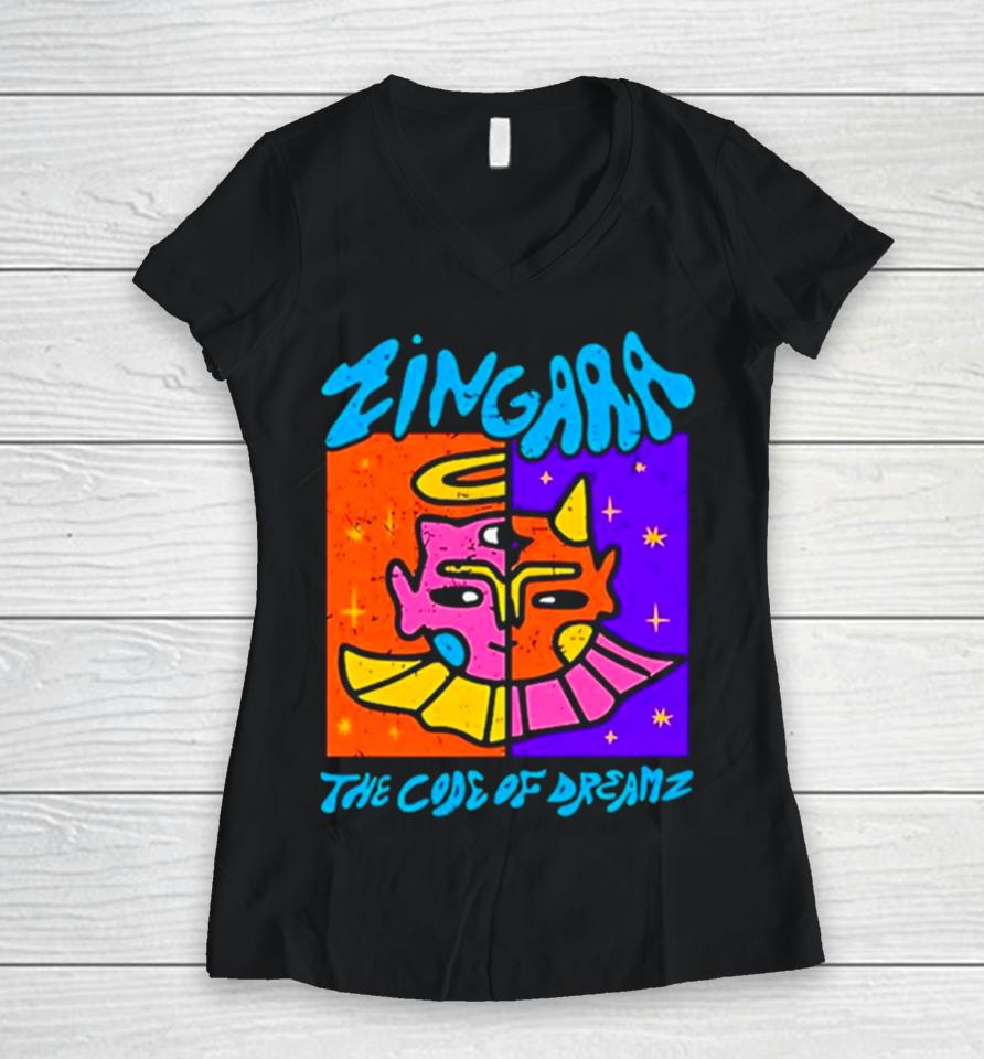 Zingara Good And Evil The Code Of Dreamz Women V-Neck T-Shirt