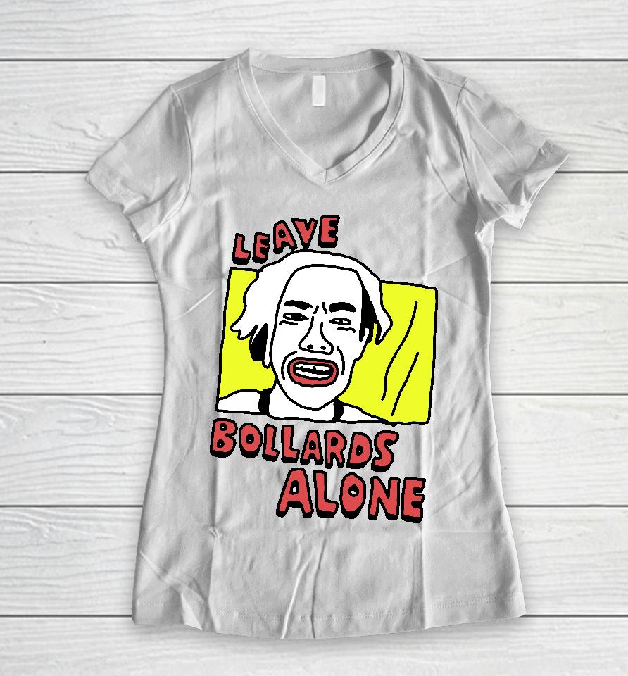 Zoe Bread Leave Bollards Alone Women V-Neck T-Shirt