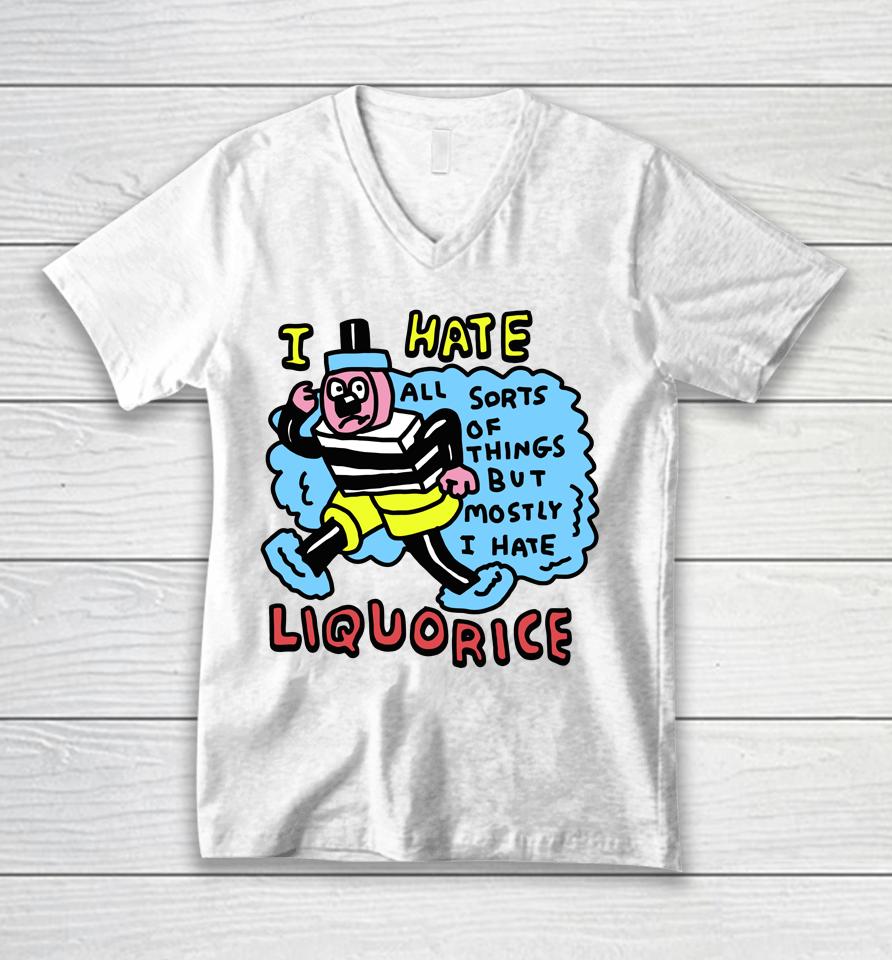 Zoe Bread Merch I Hate Liquorice All Sorts Of Things But Mostly I Hate Unisex V-Neck T-Shirt