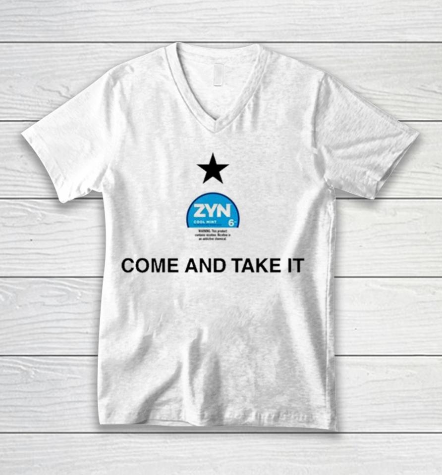 Zyn Cool Mint Come And Take It Unisex V-Neck T-Shirt