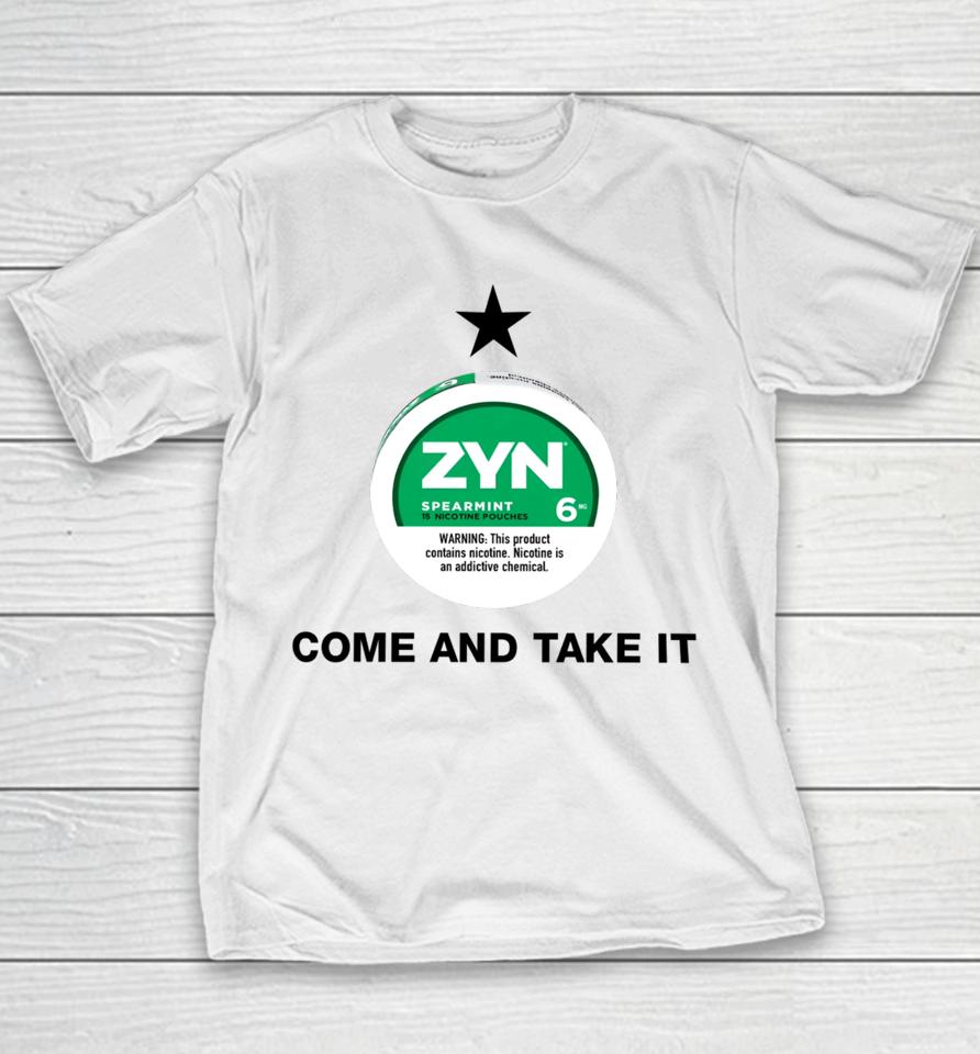 Zyn Spearmint 15 Nicotine Come And Take It Youth T-Shirt
