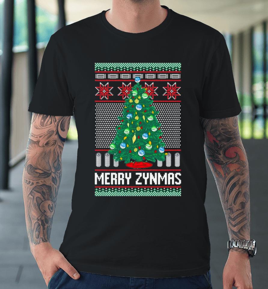 Zyn Tree Merry Zynmas Ugly Christmas Premium T-Shirt