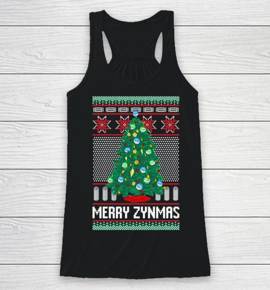 Zyn Tree Merry Zynmas Ugly Christmas Racerback Tank