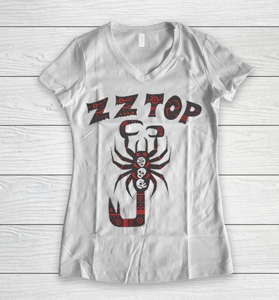 Zz Top Merch Scorpion Women V-Neck T-Shirt